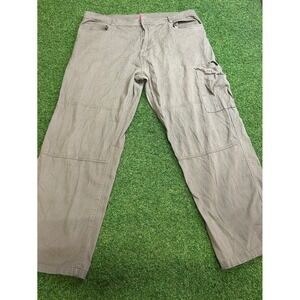 Ring of Fire Mens Cargo Pants‎ Size 36 Olive Drab Stretch Utility Work Trousers